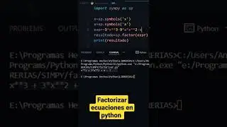 Factorizar ecuaciones en python