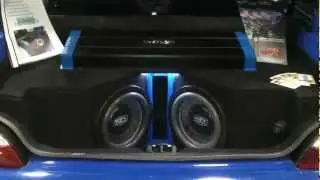 Peugeot 106 Rallye filled with 2x 10" Spl Dynamics XTR subwoofers & Kove Audio K2-2000
