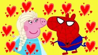 Spiderman vs Joker,Batman,Iroman,Hulk Love Frozen Elsa Peppa Pig George Pig Cloring Pages - DFCC