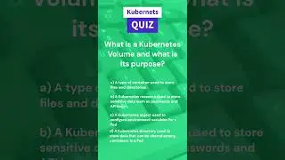 Are You a Kubernetes Volume Expert? Take This Quiz #k8s #kubernetes #study #cka #ckad #volume