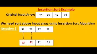 Insertion Sorting Algorithm Example | Data Structure & Algorithm #array #data