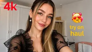 🖤See-Through 4K Transparent Style | Cute Black Dress Try on Haul | Pretty Lingerie | Mesh | clothing