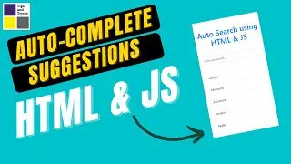 Auto complete search suggestions using HTML & JavaScript | #html #css #js #csstricks #bootstrap