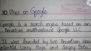 10 lines on GOOGLE in English // essay on Google