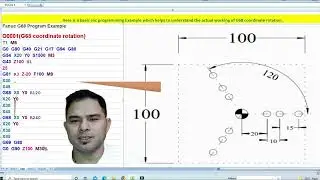 G68 Coordinate Rotation#RAJESHZONE#Vmcprogram#Hmcprogram