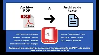 ¿Cómo convertir un archivo PDF a formato de archivo de texto en la exportación de PDF en iPhone?