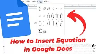 How to Insert Equation in Google Docs (Math Formula)