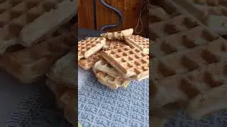 Венские вафли картофельные с ку7жутом и зелёным луком