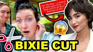 Chopping All My Hair Off - Bixie Cut / Pixie Cut Transformation!!!!  *hair trends 2022*
