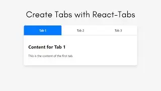 Create Tabs with React | React-Tabs