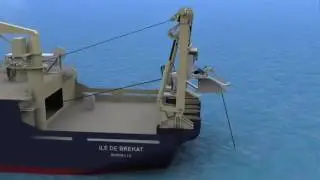 Animation  Submarine cable system shore end