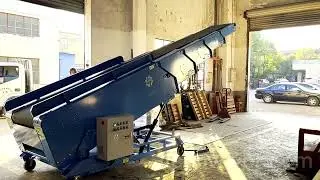 Carbon Steel Frame Customize Adjustable Height PVC Telescopic Belt Conveyor #beltconveyor