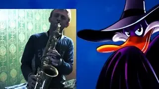 DARKWING DUCK THEME SAXOPHONE | Черный плащ на саксофоне | SAX COVER