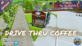 DRIVE THRU COFFEE - No Mans Land - Episode 55 - Farming Simulator 22