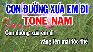 Karaoke Con Đường Xưa Em Đi Tone Nam Bm | Nhạc Sống Hay Nhất | Karaoke Đồng Sen