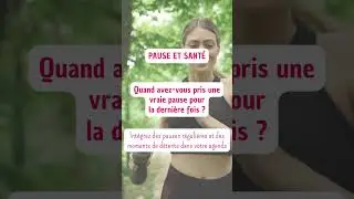Pause régulière = meilleures santé et productivité 🔑