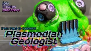 Plasmodian Geologist, A Friendly Alien Creature!(Scrap Sculpture Timelapse) - JOJO CREATES MONSTERS
