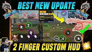 Best New Update 2Finger Custom Hud Setting For Headshot Setting⚙️Free Fire Max New Update Setting😲