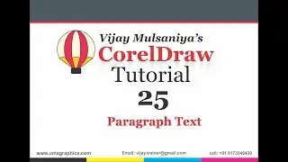 Paragraph Text in Corel Draw in Hindi