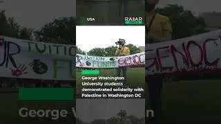 George Washington University students demonstrated solidarity with Palestine in capital of US