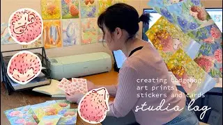 Hedgehog Art Prints, Stickers and Cards ❤ Studio vlog