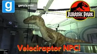Gmod Mod Reviews: SCARY Jurassic Park VELOCIRAPTOR NPC!