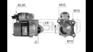 СТАРТЕР 0,85 КВТ/12 В 8 ЗУБОВ LOGAN, DUSTER, NISSAN ALMERA G15, MEGANE II, SCENIC II, KANGOO