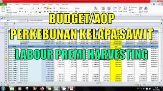 Budget Perkebunan Kelapa Sawit - Labour Premi Harvesting (Part 10)