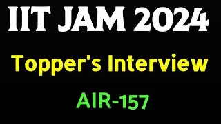IIT JAM 2024 chemistry topper interview JAM 2025 Chemistry Preparation