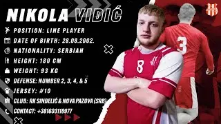 Nikola Vidic | Line Player | RK Sindjelic & Nova Pazova | Highlights | Handball | CV | 2023/24