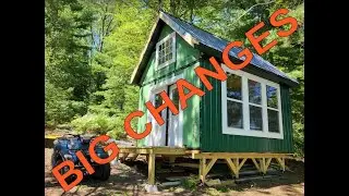 12 x 16 Off Grid Cabin Build - Episode 6 - Exterior Trim, Metal Siding, and Loft Flooring
