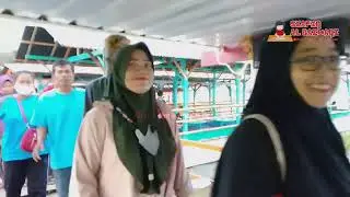 Simbah Dolanke Putu melihat Sunset Di Rowo Jombor Bayat Klaten