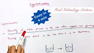 crystallization in short| Food technology| Unit Operations