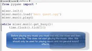 Playing a music file using pygame