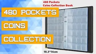 480 Pockets Coins Collection Album Book Coin Holder Albums Collecting Money Organizer Mini Penny Coi