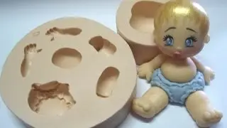 Passo a passo de bebê com moldes de silicone Sueli RIbas