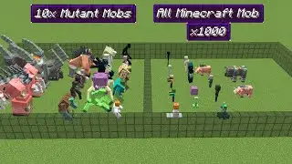 x10 all mutants vs all minecraft mobs x1000 | Minecraft Mob Battle