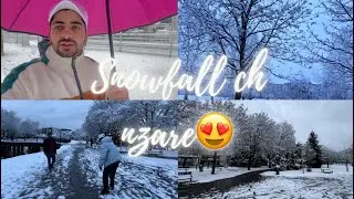 Snowfall❄️😍⛄️☃️Ch Purre Nazare lyee Ajj🤪😍😍😍(Big Snow In Europe #croatia