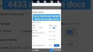 #tutorial Cara membuat margin 4433 di Google docs #shorts #short #googledocs #shorttutorial #fyp