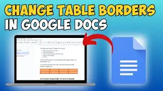 How to Change Table Borders in Google Docs