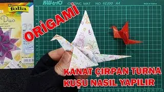 Origami Kanat çırpan Turna kuşu