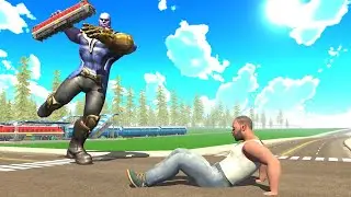 FRANKLIN FIGHT GIANT THANOS - Indian Bike Driving 3d