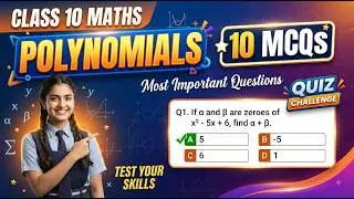 Best MCQ Polynomials Class 10 || MCQ NCERT Class 10 Maths // Class 10 Maths MCQ 