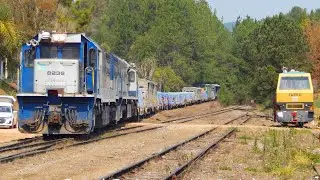 TREM - RUMO Y04 Trem carregado de cimento chegando em zxz itaboa!