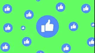 Like Facebook Reaction Animation Green Screen Intro