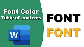 How to change font color in table of contents in word