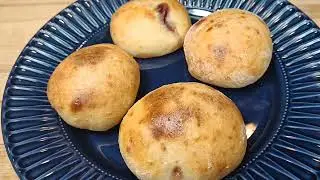 pieczone pączki z twarożkiem