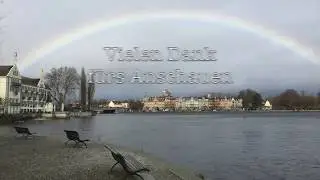 Regenbogen über der Seestraße in Konstanz am Bodensee