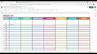 How to make a weekly planner printable in Google Sheets (UPDATED Tutorial)