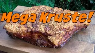 perfekter Schweinebauch vom Grill - mega knusprig und super saftig!